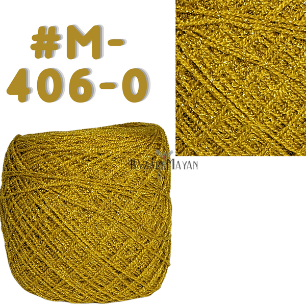 Gold 100g Crystal Glitter Crochet Mexican Yarn Hilo Estambre