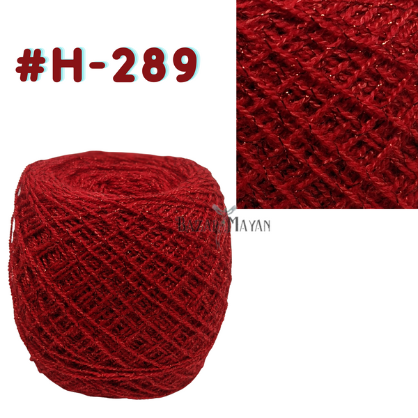 Red 100g Crystal Glitter Crochet Mexican Yarn Hilo Estambre Cristal #H-191