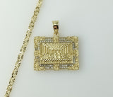 Gold plated star chain necklace with The Last Supper design pendant.

Gold plated chain necklace featuring The Last Supp
