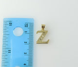 Plated Dainty Letter "Z" 2mm Rope/Braided Chain Necklace