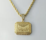 Gold plated rope and braided chain 6mm necklace in The Last Supper design
Gold plated braided and rope 6mm chain neckla