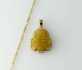 Plated Dainty Buddha 14K Twist Chain Necklace