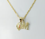 Dainty gold plated Virgin Mary pendants on a 3mm star chain necklace.