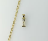 Plated Dainty Letter "I" 3mm Star Chain Necklace