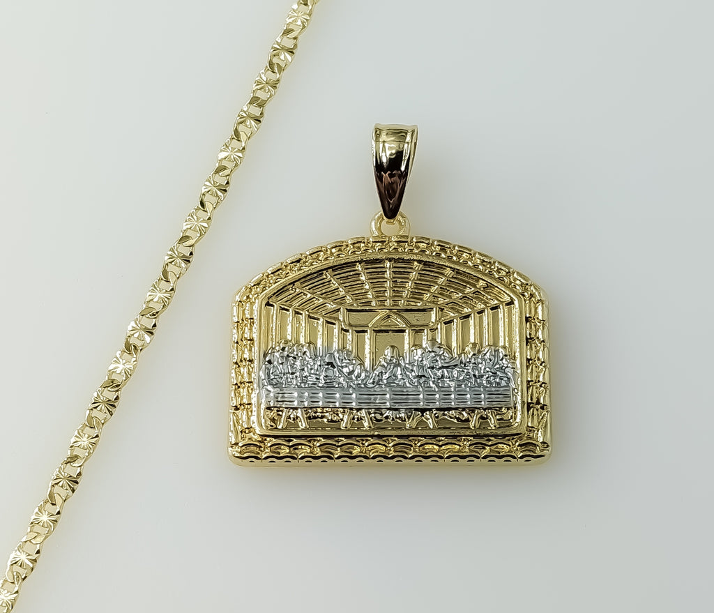 Plated Small Multicolor The Last Supper 14K 2.5mm-3mm Star Chain Necklace