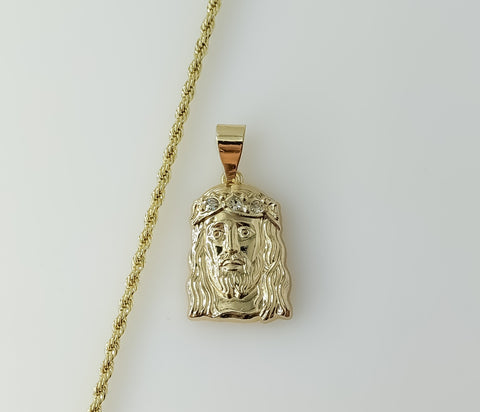 Plated Jesus 2mm Rope/Braided Chain Necklace