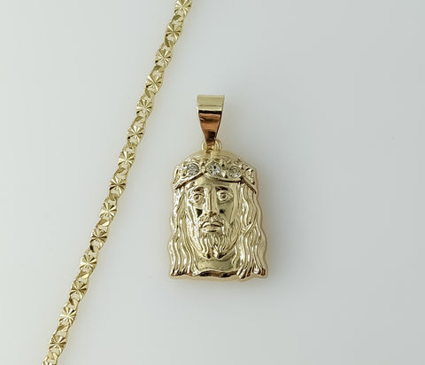 Plated Jesus 3mm Star Chain Necklace
