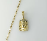 Plated Jesus 3mm Flat Mariner Anchor Chain Necklace