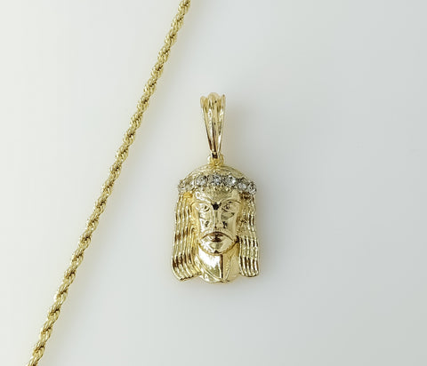 Plated Jesus 2mm Rope/Braided Chain Necklace