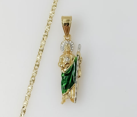 Plated Small Multicolor Saint Jude 2.5mm Star Chain Necklace