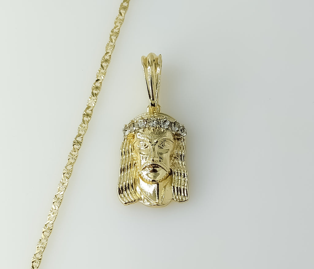 Plated Jesus 2.5mm Star Chain Necklace