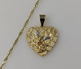 Gold plated 14K twist chain Archangel Saint Michael pendant necklace.