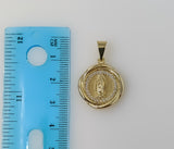 Plated Dainty Virgin Mary 2mm Star Solid Chain Necklace