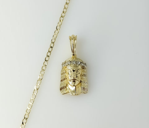 Plated Jesus 14K 3mm Cuban Chain Necklace
