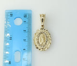 Blessed "Mis 15 Años" Virgin Mary Plated 3mm Figaro Chain Necklace Devotion