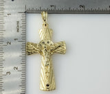 Cross Jesus Crucifix Plated 18K 4mm-5mm Figaro Chain Devotion Necklace