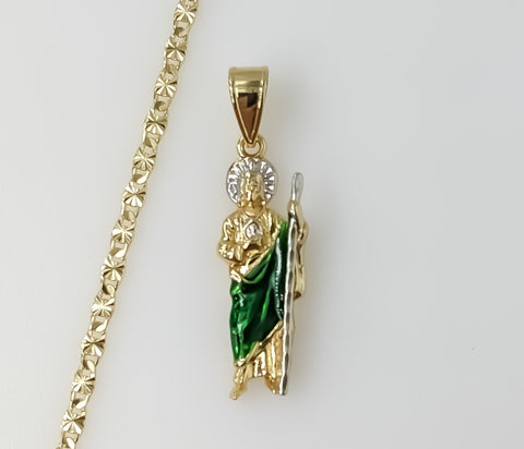 Plated Small Multicolor Saint Jude 3mm Star Chain Necklace