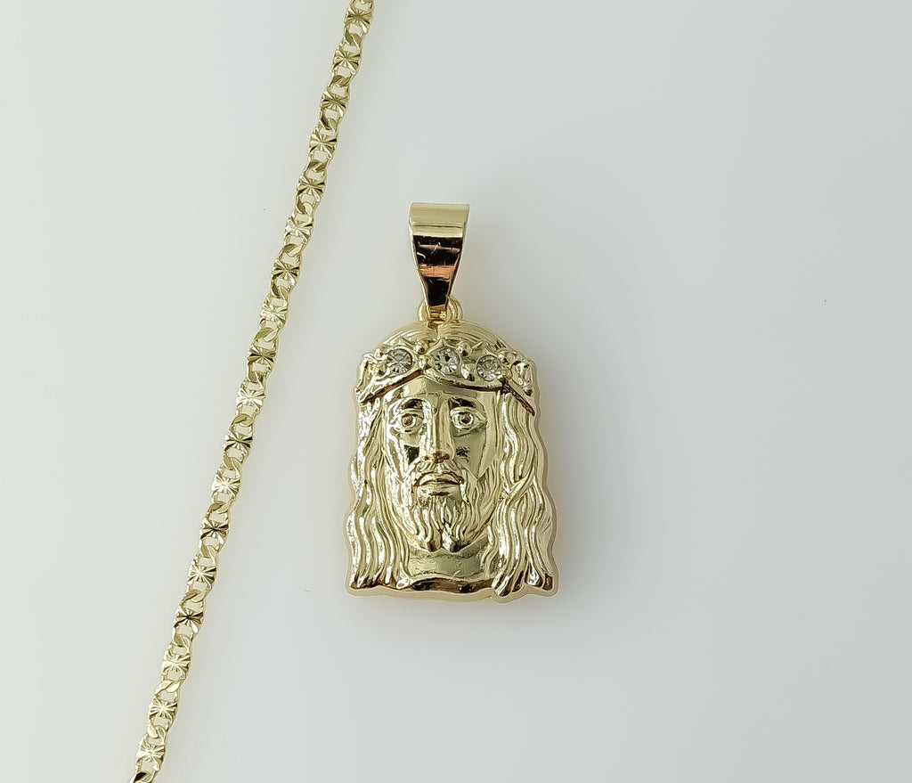 Plated Jesus 2.5mm Star Chain Necklace