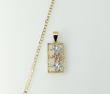 Gold plated 14K tri-color elephant design Cuban chain necklace with charm
14K gold plated tri-color elephant pendant Cu