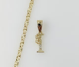 Plated Dainty Letter "I" 3mm Star Chain Necklace