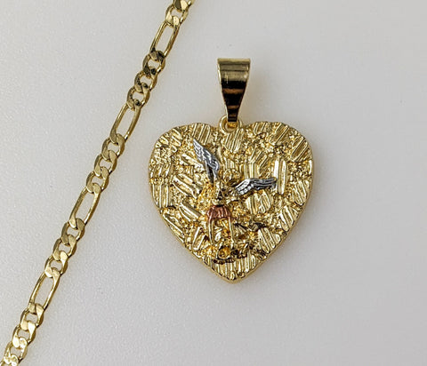 Gold plated 3mm figaro chain necklace with an archangel pendant.

Gold plated archangel pendant on a 3mm figaro chain ne
