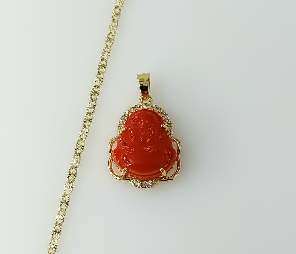 Gold plated dainty Buddha pendant star chain necklace with delicate design
Gold plated Buddha pendant star chain neckla