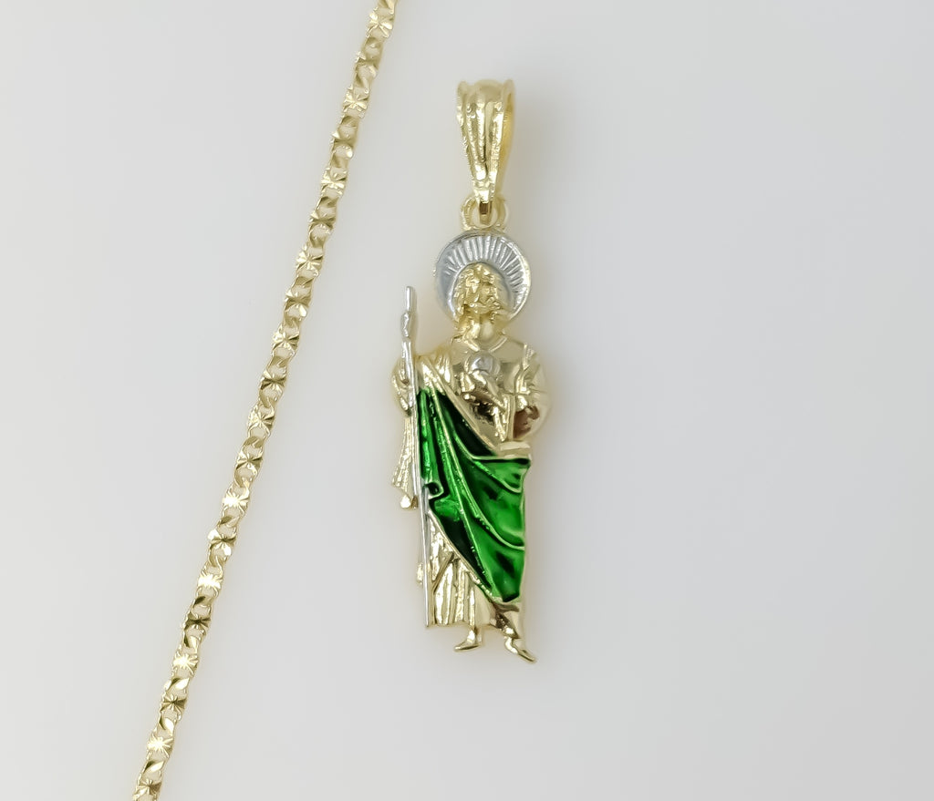Plated Small Multicolor Saint Jude 2.5mm Star Chain Necklace