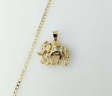 Plated Elephant 14K 3mm Cuban Chain Necklace