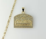 Plated Blinged The Last Supper 4mm Star Chain Necklace