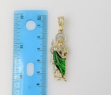 Plated Small Multicolor Saint Jude 3mm Figaro Chain Necklace