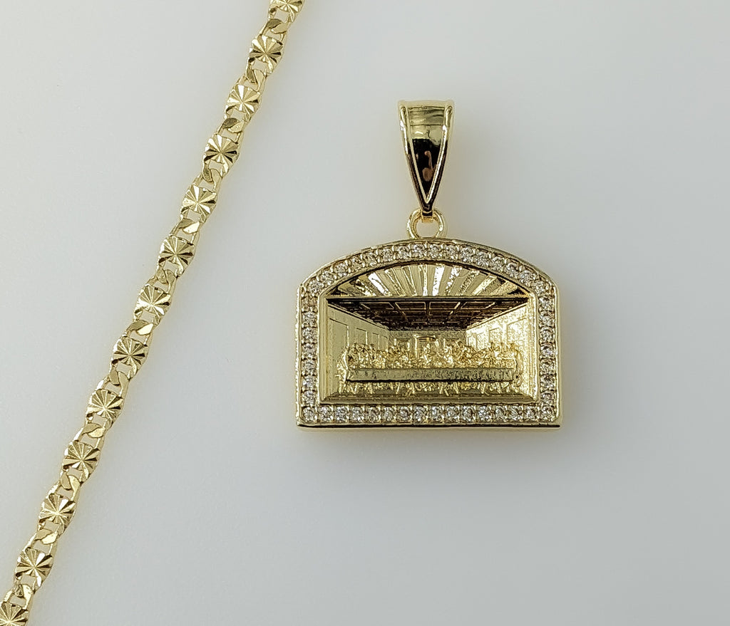 Plated Dainty The Last Supper 14K 2.5mm-3mm Star Chain Necklace