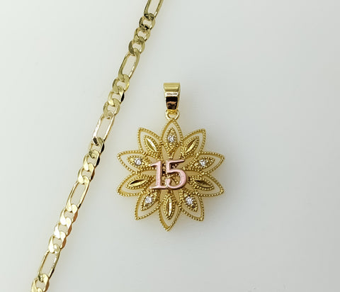 Dainty multicolor plated figaro chain necklace with a 3mm thickness.
