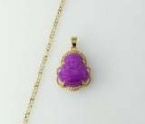 Gold-plated Buddha pendant on a delicate 2.5mm star chain necklace.