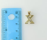 Plated Dainty Letter "X" 3mm Figaro Chain Necklace
