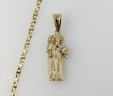 Plated Small Saint Benedict 2.5mm Star Chain Necklace