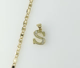 Gold plated mariner anchor chain necklace with a 3mm flat link style.