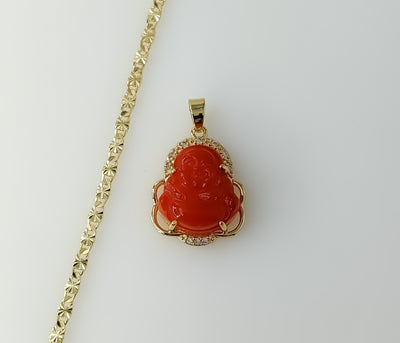 Plated Dainty Buddha 3mm Star Chain Necklace