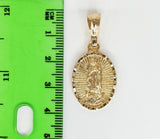 Plated Virgin Mary 4mm Figaro Chain Necklace