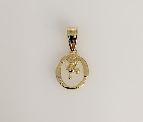 Plated Letter Initial "O" Pendant