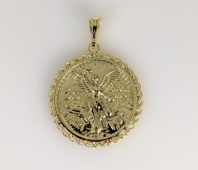 Plated Mexican Centenario Coin 50 Pesos Pendant