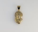 Plated Dainty Jesus Pendant