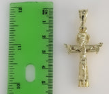 Cross Saint Jude Double Pendants Charms 3mm Rope/Braided Plated Necklace