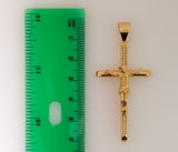 Plated Cross 4mm Figaro Chain Necklace