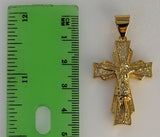 Plated Blinged Cross Pendant
