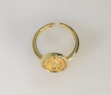 Plated Adjustable Virgin Mary Ring
