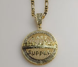 Plated Large The Last Supper 5mm Figaro Chain Necklace