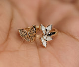 Plated Adjustable Butterfly Ring
