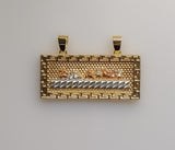 Plated Tri-Color The Last Supper Bar Pendant