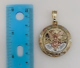 Plated Tri-Color Mexican Centenario Coin 50 Pesos Pendant