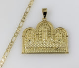 Plated The Last Supper 4mm Figaro Chain Necklace